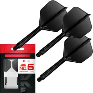 TARGET K-FLEX FLIGHT SHAPE NO6 MEDIUM BLACK PACK OF 3