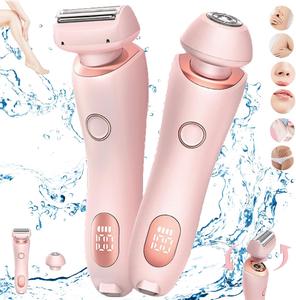 Silk Glide Waterproof Epilator & Razor Set – Painless Hair Removal for Women | 2-in-1 Electric Shaver for Sensitive Skin | Comfort Wet & Dry Use with LCD Display | Portable & Multi-Use Beauty Tool for Smooth Skin