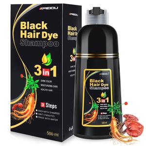 MEIDU 3 in 1 Hair Dye Shampoo - Can cover gray hairs,Herbal Ingredients Natural Hair Colour Shampoo,Contains Ginseng Extract,Natural Haircoloring,Phytocare,salon Haircare