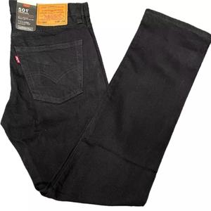 Levis Mens 501 Original Fit Straight Leg Denim Jeans Bottoms Pants Black Style#00501-0165, Menswear 100% cotton