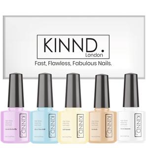 KINND - Spring Gift Set - Rapid Dry Nail Polish - 5 x 8ml Bottles - Quick Dry Nail Varnish - Instant Dry - High Gloss - High Shine - Summer Spring Pastel Nail Colours - Vegan - Made In UK - In Gift Box Nail Art Nail Care Nail Tech Designs Nails