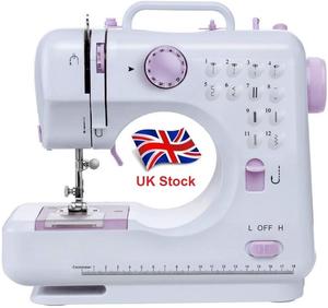 UK Stock 12 Stitch Multi-Function Sewing Machine Electric Double-line Two-speed