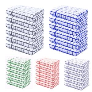 100% Cotton Terry Towelling Tea Towels | Pack of 6 | Kitchen Hand Towels Dish Cloth Super Absorbent Soft Touch Long-lasting Water Absorbent Reusable Washable Cleaning Thick Catering