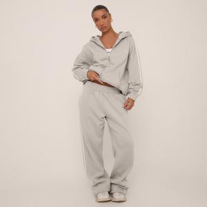 Oversized High Waist Contrast Stripe Wide Leg Joggers