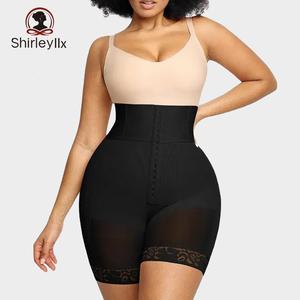 Slim Boned Sculpt High Waist Shorts Shapewear Womenswear-Crotch zip- Comfort