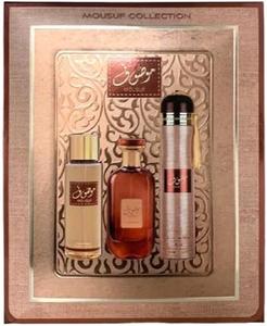 Mousuf (Gift Set): Eau De Parfum 100ml, Air Freshener 300ml & Body Mist 250ml - by Ard Al Zaafaran