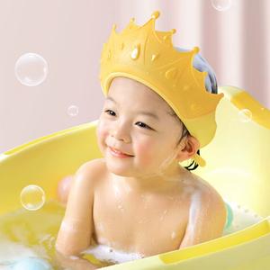 Adjustable Cartoon Baby Shower Cap - Waterproof Shampoo Visor for Infants & Toddlers, Pink/Yellow/Blue