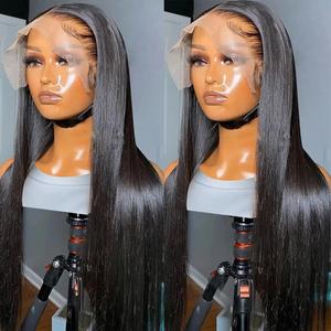 13x6 Straight Lace Front Wigs Human Hair 13x4 Transparent Lace Front Human Hair Wigs for Black Women Glueless Brazilian Virgin Hair Lace Frontal Wig 180% Density Pre Plucked with Baby Hair Hairline