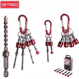 Armeg Twister Impact Driver Rated Masonry Drill + Screwdriver Bits, Sizes In 4mm To 7mm & Full Kit