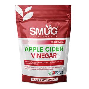 Apple Cider Vinegar 1800mg British Made Capsules by SMUG Supplements - 600mg Vegan Capsules with Mother - Three-a-Day - 1800mg Daily Serving