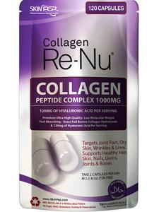 SkinPep Collagen Peptide Complex 1000mg Capsules with Hyaluronic Acid for Glowing Skin Strong Nails & Beautiful Hair 60-180 Capsules