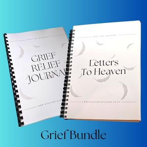 Grief Bundle, Grief relief journal, letters to heaven, affirmation cards, in memory of, Grief notepad, free gift
