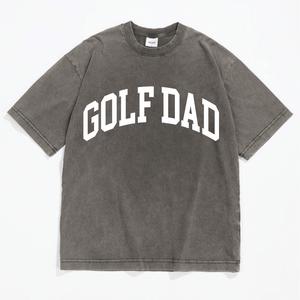 Golf Dad College Acid Wash Oversized Dad T-shirt