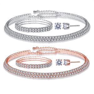 3-piece Jewellery Set made with Crystals from Swarovski