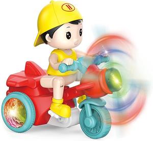 Tricycle Electric 360 Rotation Cartoon Toy Car Music LED Lighting Kids Toy Boy Girl Christmas Gift Electric Tricycle Toy Electric Tricycle Electric Stunt Tricycle 360 Rotation Toy