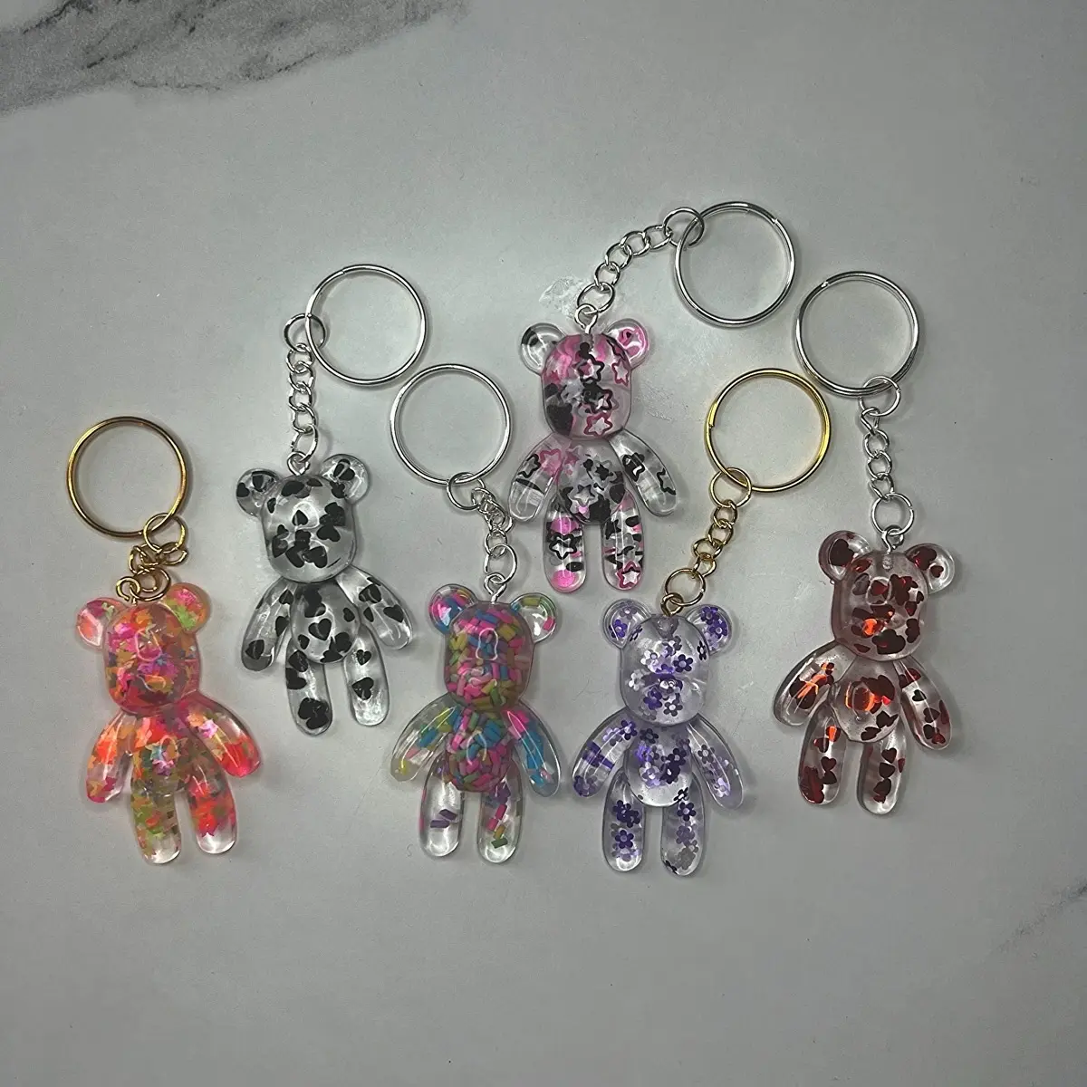 Handmade Resin Bear Key chains, Key rings, Bear hug, Pocket Hug ...