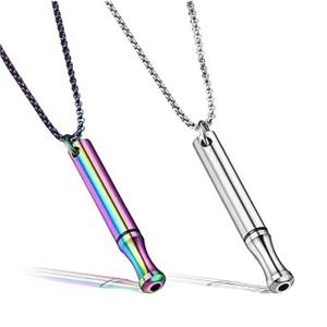 Anxiety & Stress Relief Necklace, Mindful Breathing Necklace for Stress & Anxiety Relief,  Portable Stress Relief Mindful Necklace Set, Durable Stainless Steel Necklace for Anxiety Relief, Stress Relief Relaxation Gift for Unisex breathing necklace