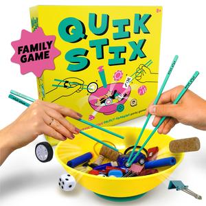 Quik Stix: The Ultimate Game Of Skill And Dexterity | Ages 7+ | 2-8 Players | For Families, Teens & Adults | Fun Family Night Party Game | Birthday Gift | Games Night