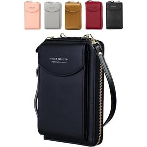 Crossbody Phone Bag for Women, Leather Ladies Cross Body Handbags Waterproof Mobile Phone Pouch with Long Strap Zips Card Slots, Small Cellphone Shoulder Bags Coin Purse Wallet Gifts for Girls