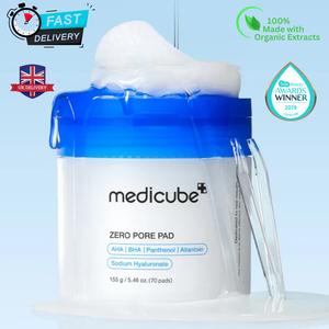 Medicube Zero Pore Pads 2.0, Dual-Textured Facial Toner Pads for Exfoliation and Pore Care with 4.5% AHA Lactic Acid & 0.45% BHA Salicylic Acid, Ideal for All Skin Types, Korean Skin Care (70 Pads) Comfort Smooth Gentle Lavender Sensitive Exfoliant medicu