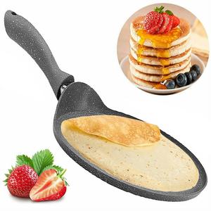 GEEZY Pancake Maker Crepe Pan Non-Stick Frying Pan for Healthy Cooking PFOA Free, Granite Stone, 10.5 inch /26 cm Aluminium Sturdy Nonstick Cookware