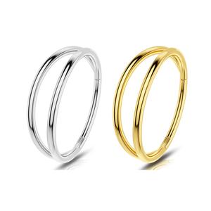 Oufer 20G Double Hoop Hinged Segment Nose Ring - High-Quality 316L Stainless Steel for Everyday Wear