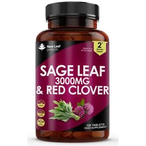 New Leaf Sage Leaf  & Red Clover 3000mg 120 Vegan Tablets