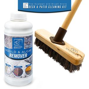 Decking and Patio Cleaning Kit - Stiff Deck Brush and 1 Ltr Cleaning Solution