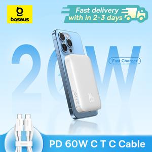 Baseus 6000mAh Magsafe Power Bank for iPhone 12/13/14/15/16 - Wireless Fast Charge Powerbank Accessories