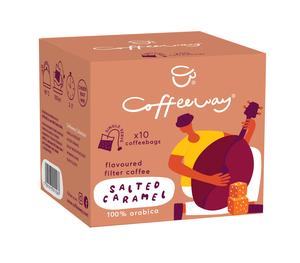 Coffeeway Salted Caramel Flavoured Coffee Bags x10 75g