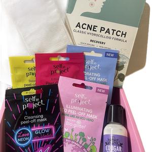 New Year New You Detox Face Pack Box - 5 x peel off Face Masks,Headband, Spatula, and antioxidant Day Moisturiser - Skin Repair, Skincare Hydrate Cleansing