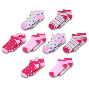 Spot/Heart Design Trainer Liner Socks 8 Pack Polyester Soft Comfort Womenswear Love