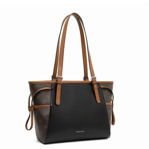 MISS LULU Elegant Tote Bag with Monogram Pattern (2 Colours)