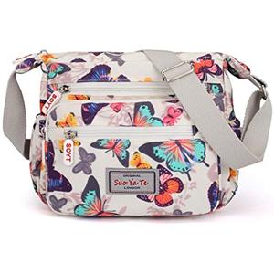 Womens Multi-Pocket Casual Crossbody Handbags Waterproof Shoulder Nylon Bags