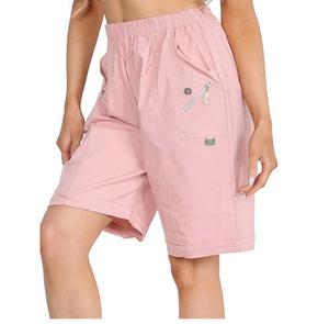 Womens Cotton Cherry Berry Shorts: Stylish Capri Length for a Trendy Summer Look! Elasticated Pull-On Comfort in Plus Sizes (UK 8-20) – Perfect Beach Shorts for Ladies
