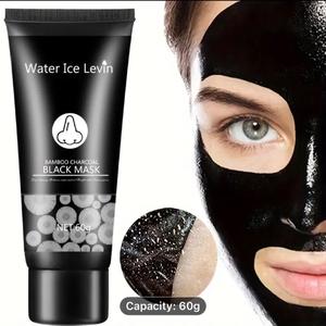 Water Ice Levin Charcoal Black Mask - Deep Cleansing & Moisturizing Peel-Off Mask for All Light Beige Types, Hypoallergenic & Alcohol-Free - Skincare Moisturize Moisture Moisturizer Hydrate Honey Comfort Hydrating Sensitive