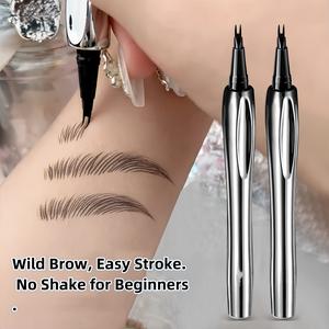 {UK Seller }Waterproof  Eyebrow Pencil -  Eye Brown Makeup, Eyebrow Pen with a MicroTWO Tip Applicator Creates  Long-Lasting Natural Looking Brows Effortlessly and Stays on All Day