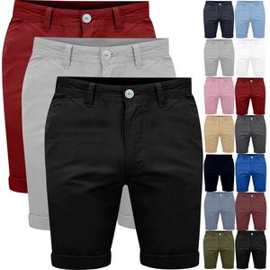 Mens Chino Shorts Super Stretch Slim Casual Spandex Summer Relaxed Fit Cotton Half Pants 30-40 Classic Menswear