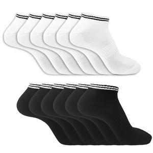 The Essentials Wardrobe Mens Socks 6 Pack Trainer Liner Gym Running Socks Arch Support Moisture Wicking Cushioned Soft Elasticated Ribbed Welt Mens Sports Socks Size 6-11