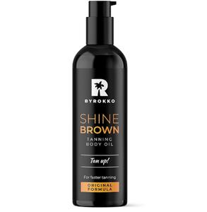 BYROKKO Shine Brown Premium XXL Oil, for Sunbed & Outdoor , Achieve a Natural  afterglow , Tanning Oil, help in Golden Body Care Vegan Nourishing Smooth body lotions instant bed sun ultra dark fake tan carrot spray gradual Cosmetic