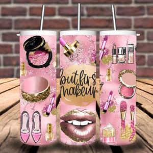 20oz Tumbler But first Makeup personalised Drinkware Flask