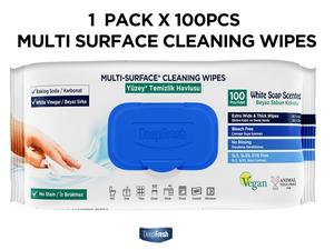 Deep Fresh Multi Surface Cleaning Wipes White Soap Scented 1 x 100pcs