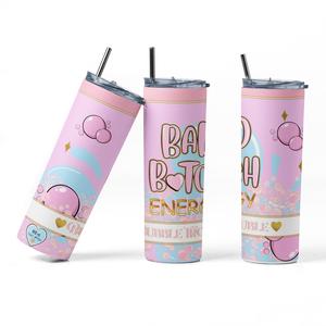 AnjecaLife 750ml water bottle tumbler with metal straw and straw cleaner **perfect gift** Drinkware Stainless Stylish Bottled Mug Steel Cup Peace berg bottle coffee multicoloured casual b drink Portable Reuse Reusable Washable smart cold bottles thermos i