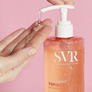 SVR TOPIALYSE Soothing Gentle Gel Wash for Face and Body, 24hr Hydrating Protective Bath/Shower Cleanser for Dry Sensitive Skin Facial Skincare Comfort Cleansing