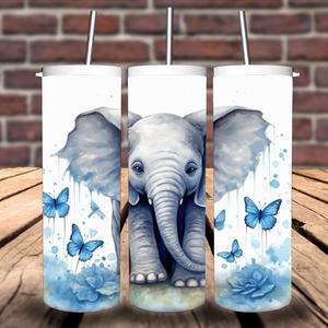 20oz Tumbler - Elephant - Personalised