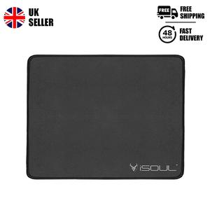 Black Mouse Pad Neoprene Non-Slip Rubber Base Durable Stitched Edges, for Laptop, Computer, PC