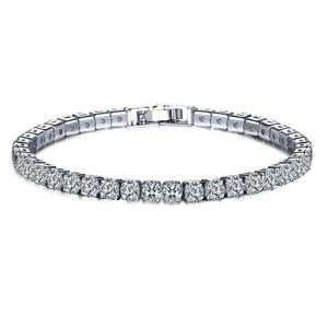 Swarovski Crystal Bracelet Silver & Rhodium Plated 19CM