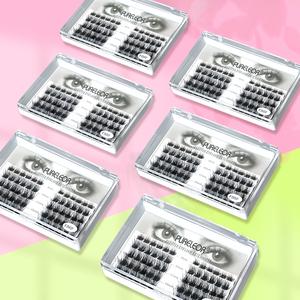 PURELEOR DIY Cluster Lashes Eyelash Extensions Easy to Makeup