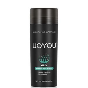 UOYOU Hairfibres for Thinning Hair 27.5g Bottle - Undetectable & Natural Keratin Hair Fibers Concealer for Hair Loss for Men and Women - Hair Building Fibres Powder -  Haircare