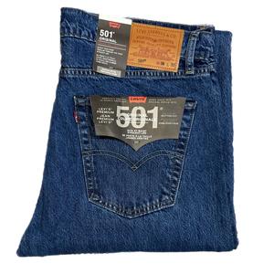 Levis 501 Original Medium Stonewash - Blue Jeans Straight Leg Brand New Menswear Denim Pocket Pants Casual